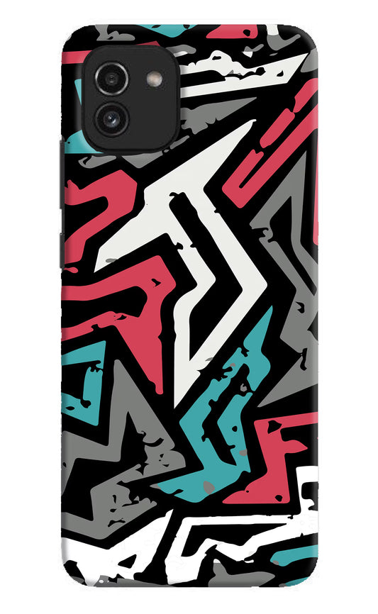Geometric Graffiti Samsung A03 Hard Case Back Cover by Casekaro