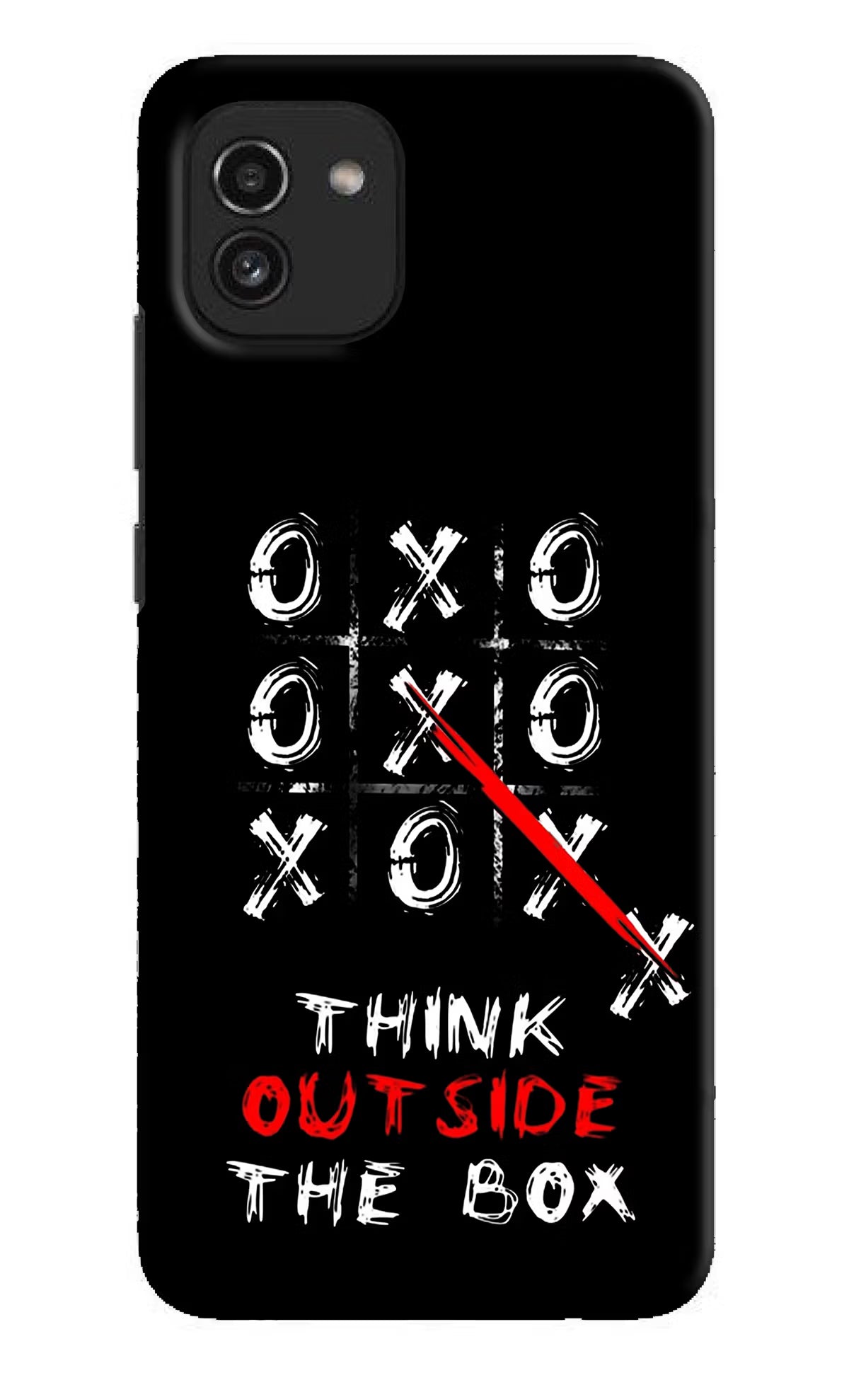 Think out of the BOX Samsung A03 Hard Case Back Cover by Casekaro