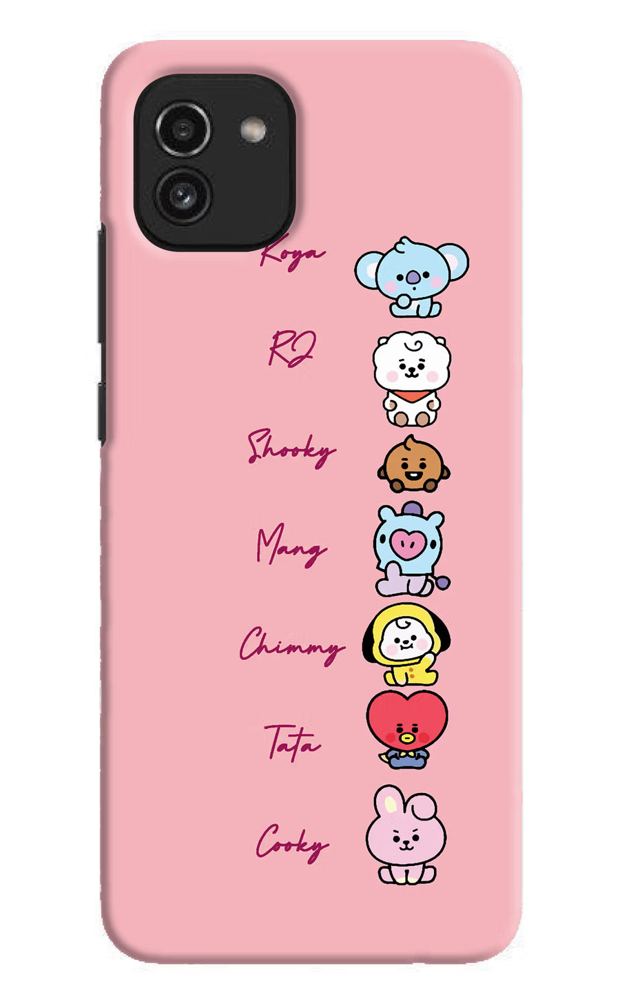BTS names Samsung A03 Back Cover, Hard case