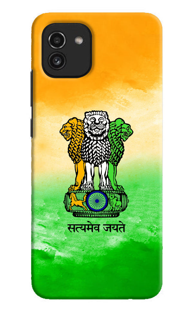 Satyamev Jayate Flag Samsung A03 Hard Case Back Cover by Casekaro