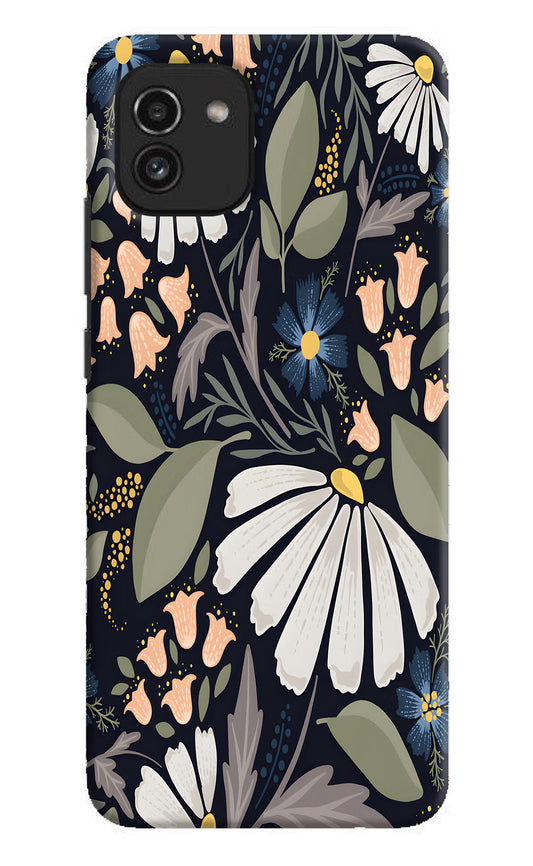 Flowers Art Samsung A03 Hard Case Back Cover by Casekaro