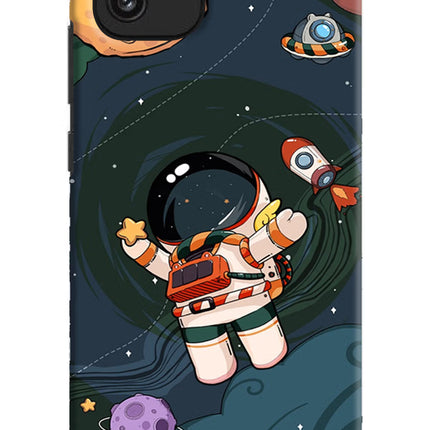 Cartoon Astronaut Samsung A03 Hard Case Back Cover by Casekaro