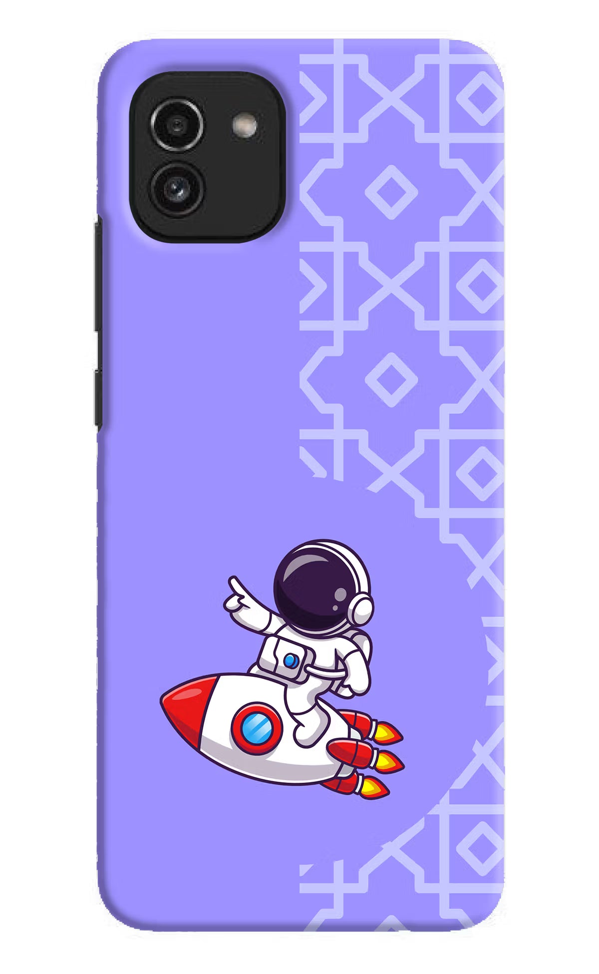 Cute Astronaut Samsung A03 Hard Case Back Cover by Casekaro