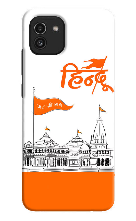 Jai Shree Ram Hindu Samsung A03 Hard Case Back Cover by Casekaro