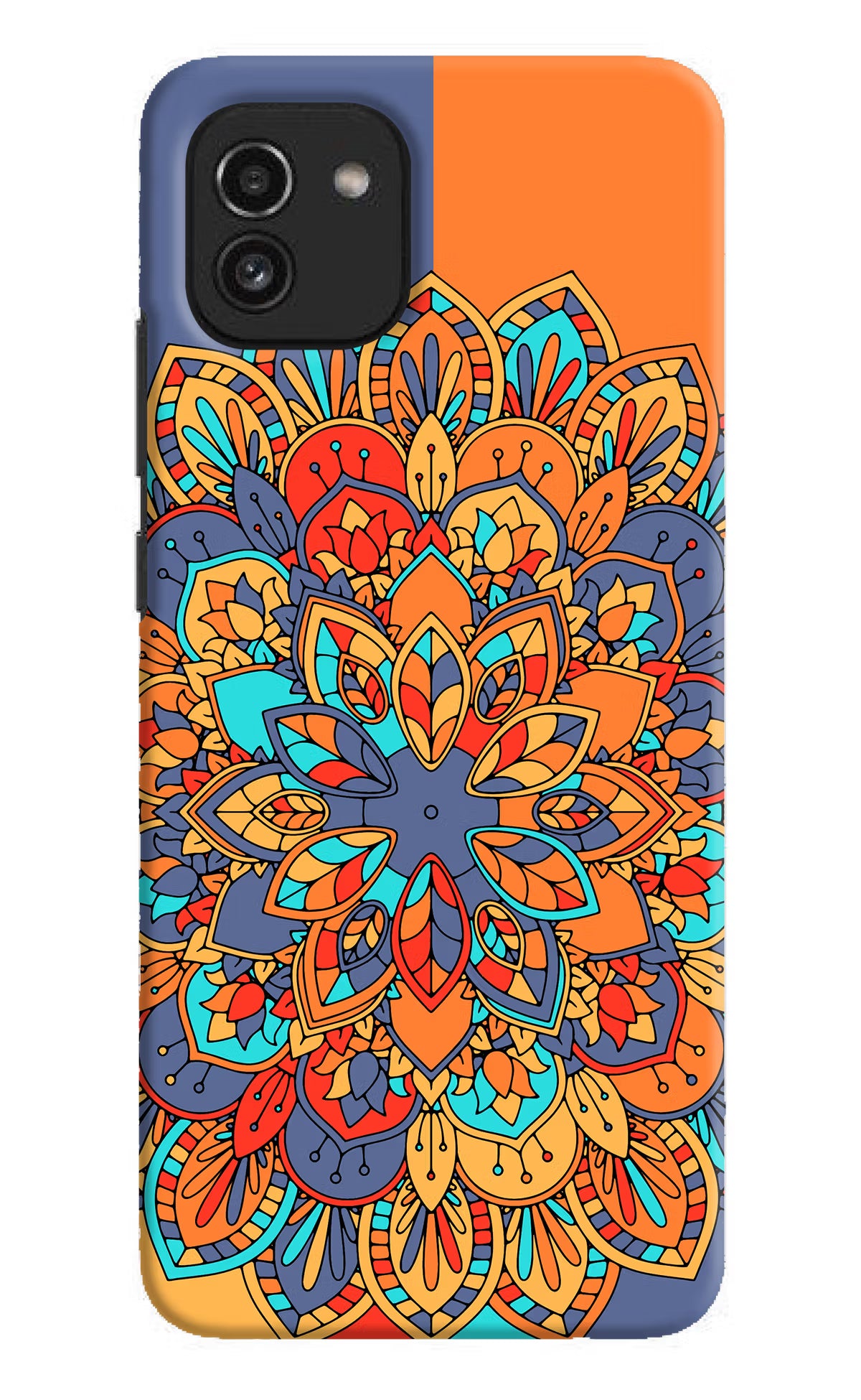 Color Mandala Samsung A03 Hard Case Back Cover by Casekaro