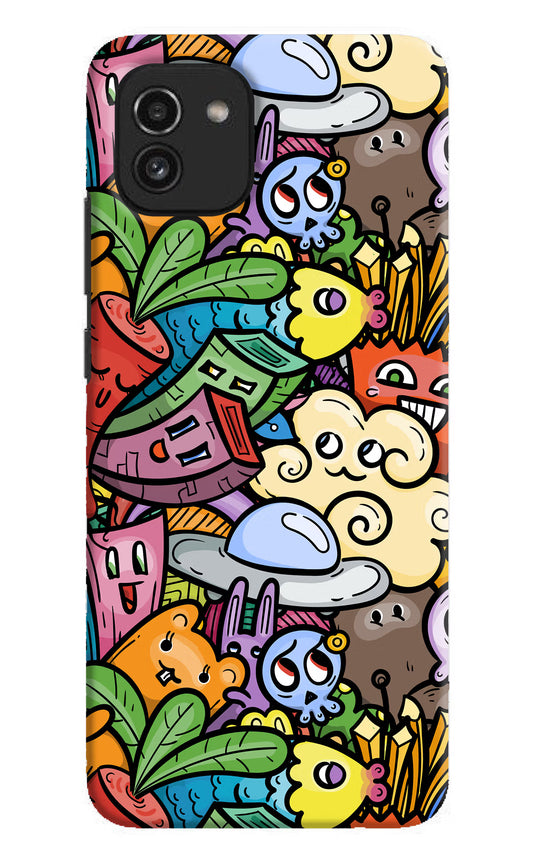 Veggie Doodle Samsung A03 Hard Case Back Cover by Casekaro