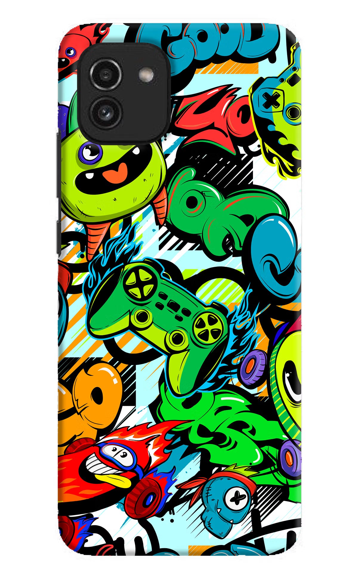 Game Doodle Samsung A03 Hard Case Back Cover by Casekaro