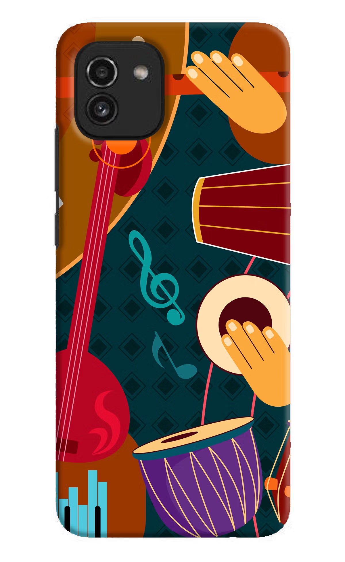 Music Instrument Samsung A03 Hard Case Back Cover by Casekaro
