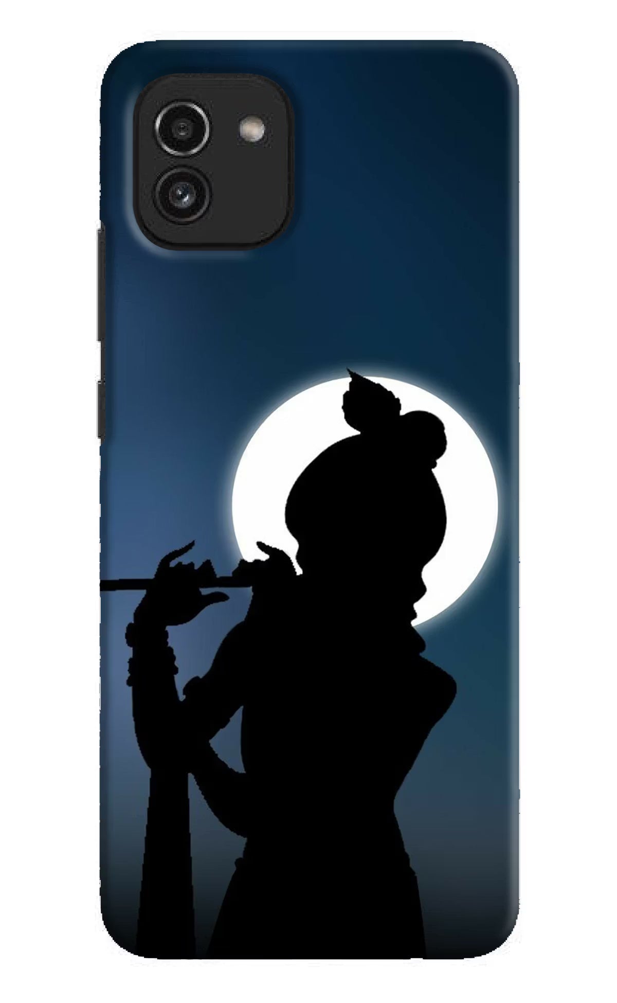 Shri Krishna Silhouette Samsung A03 Hard Case Back Cover by Casekaro