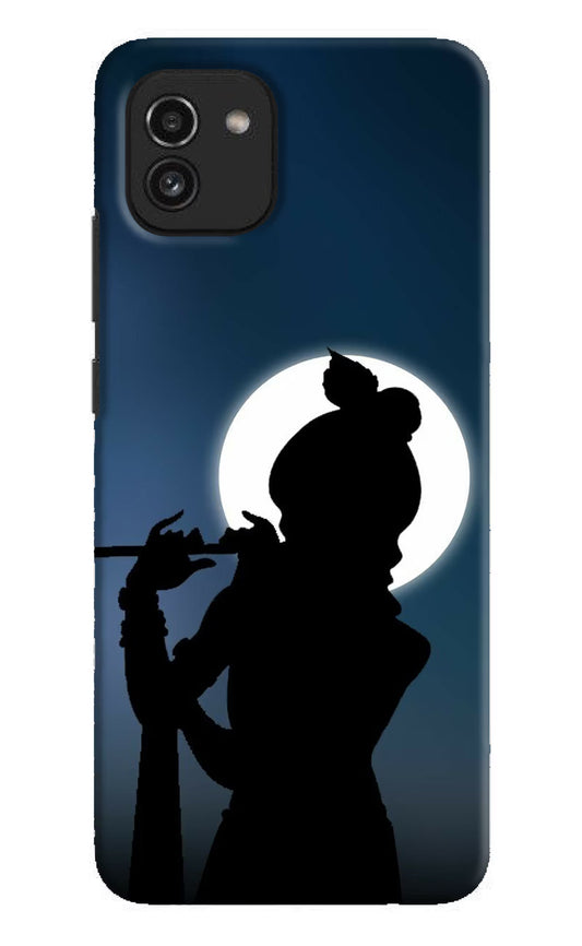 Shri Krishna Silhouette Samsung A03 Hard Case Back Cover by Casekaro