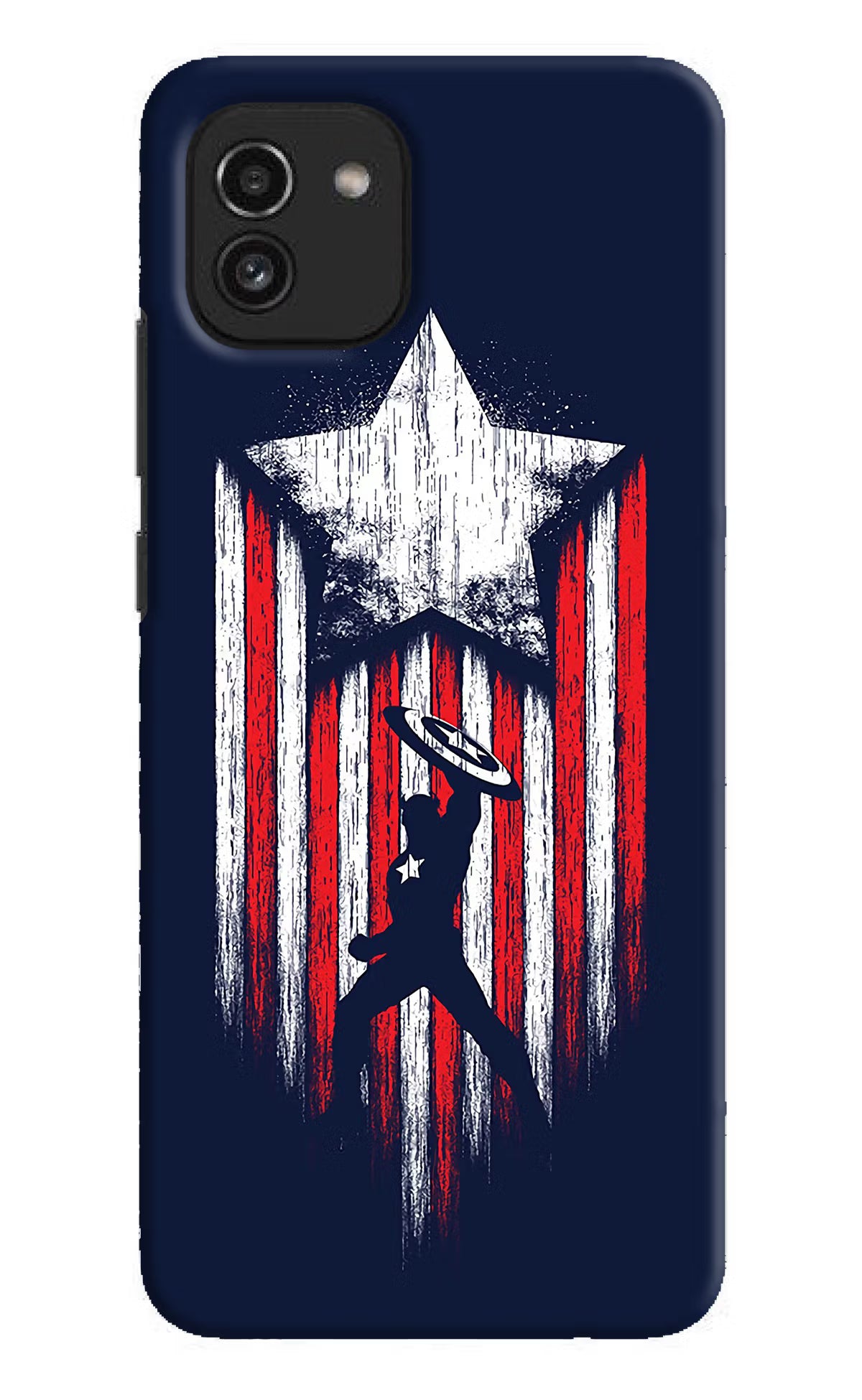 Captain America Marvel Art Samsung A03 Hard Case Back Cover by Casekaro
