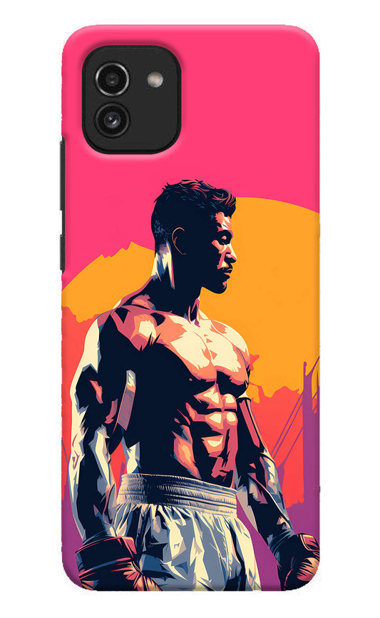 Sunset Warrior (AI Generated) Samsung A03 Back Cover