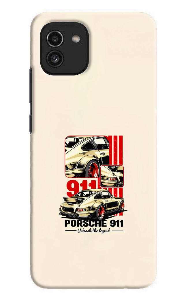 Classic Porsche 911 Samsung A03 Hard Case Back Cover by Casekaro