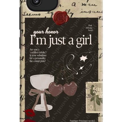 I am just a girl Samsung A03 Hard Case Back Cover by Casekaro