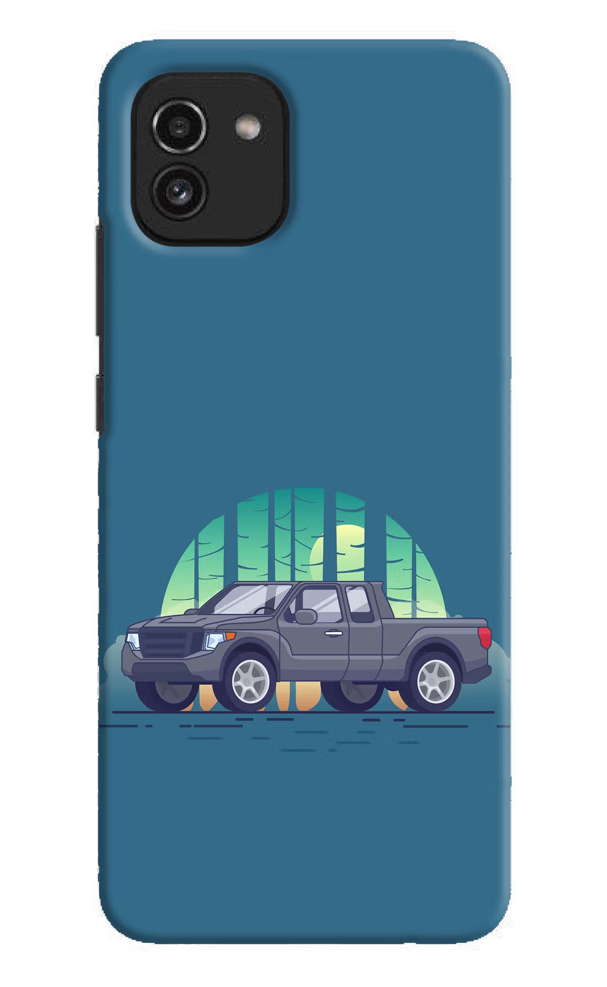 Retro Garage Vibe Samsung A03 Hard Case Back Cover by Casekaro