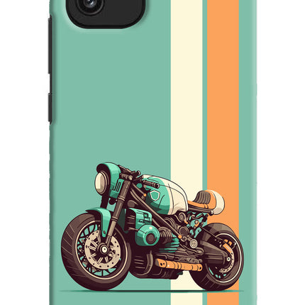 Striped Moto Drift Samsung A03 Hard Case Back Cover by Casekaro
