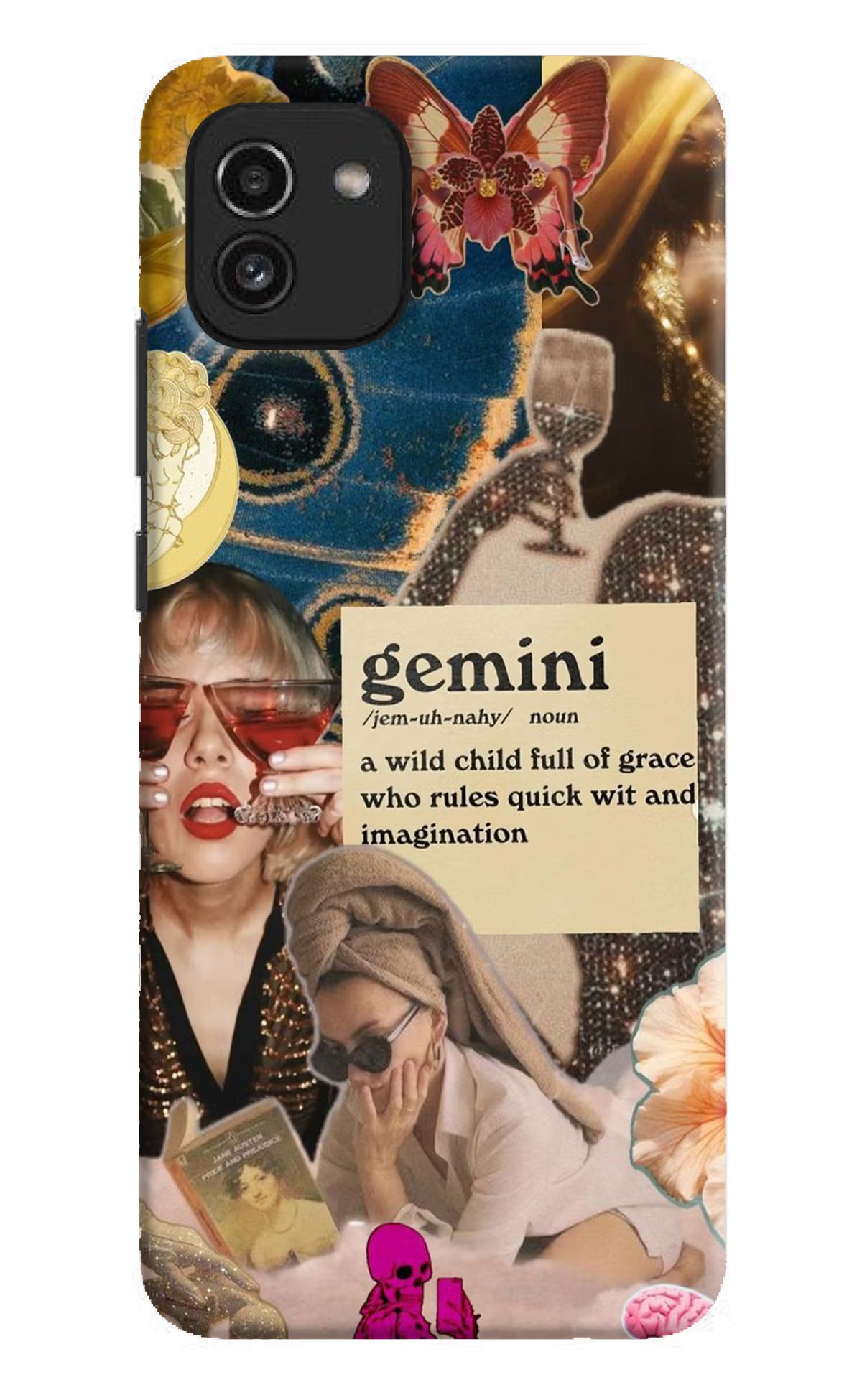 Gemini Zodiac Samsung A03 Hard Case Back Cover by Casekaro