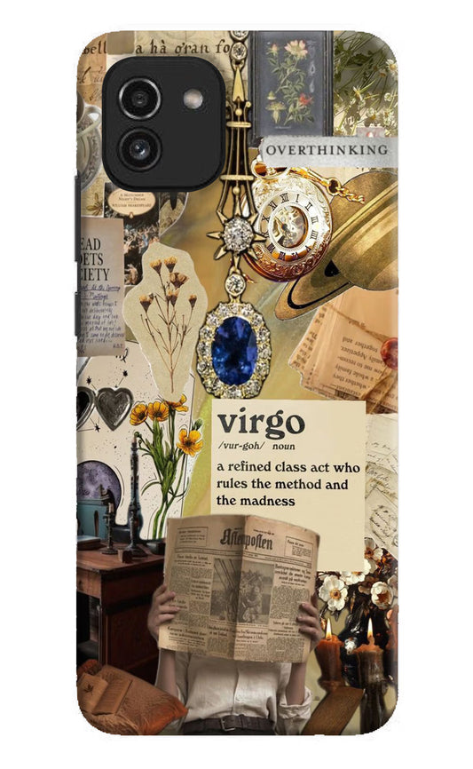 Virgo Zodiac Samsung A03 Hard Case Back Cover by Casekaro