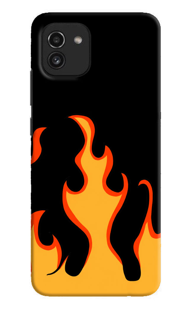 Fired Up – Black Samsung A03 Hard Case Back Cover by Casekaro