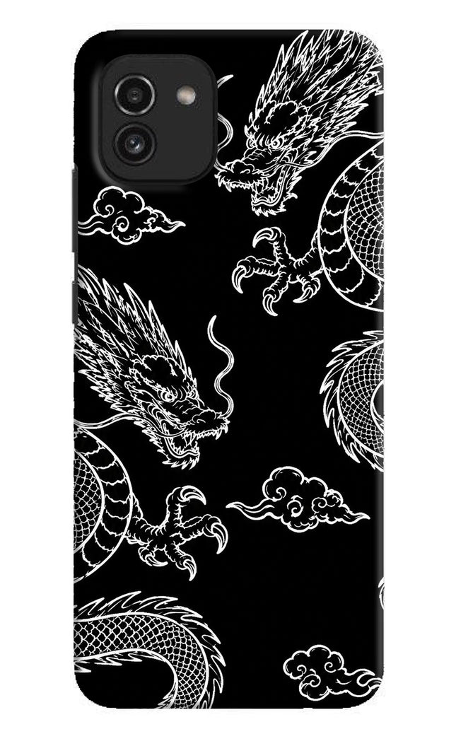 Twin Dragons Samsung A03 Hard Case Back Cover by Casekaro
