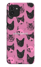 Pink Cats Samsung A03 Hard Case Back Cover by Casekaro