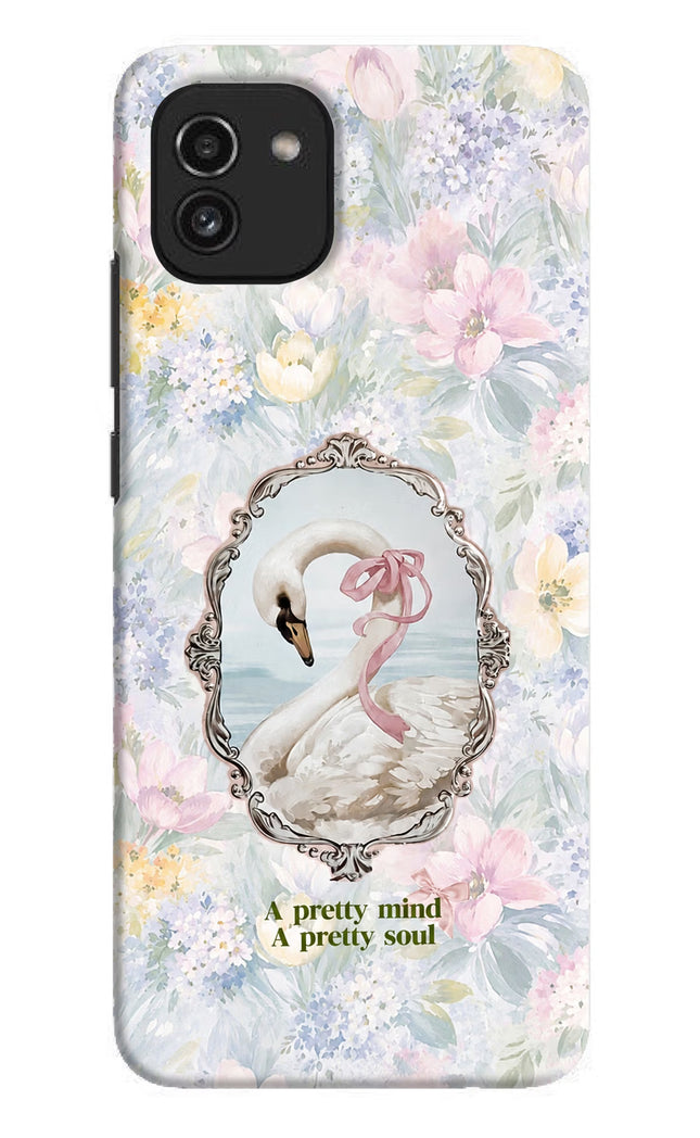Pretty Mind Pretty Soul Samsung A03 Hard Case Back Cover by Casekaro