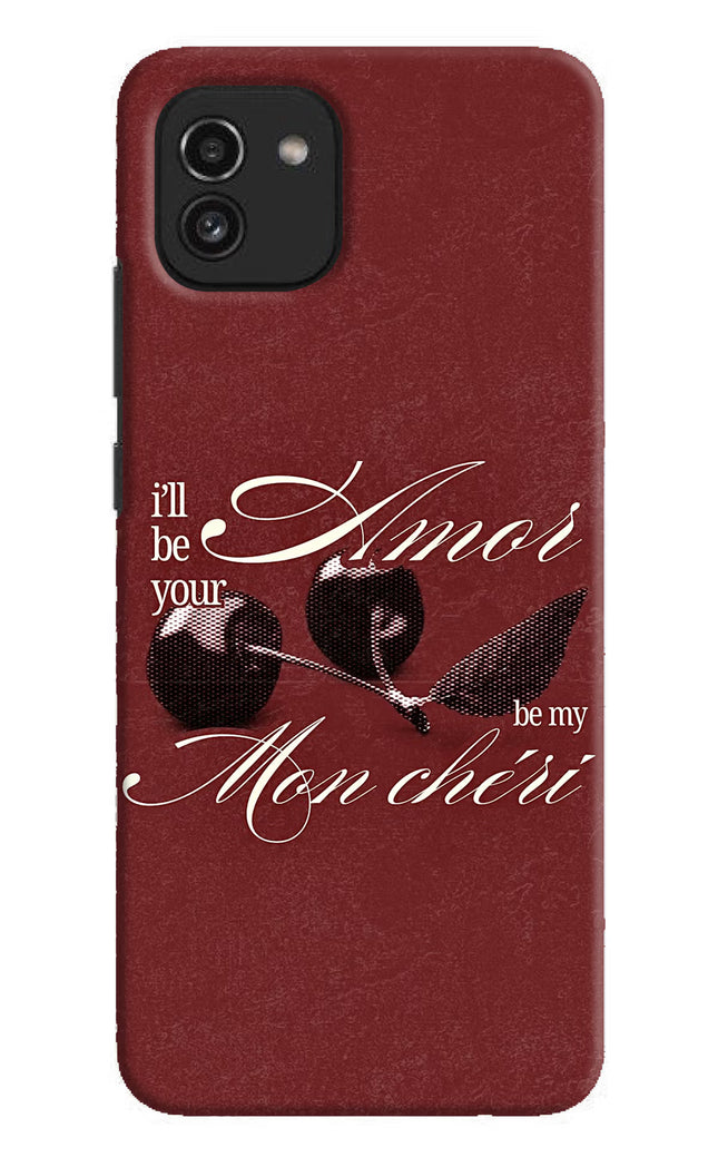 Velvet Cherry Samsung A03 Hard Case Back Cover by Casekaro