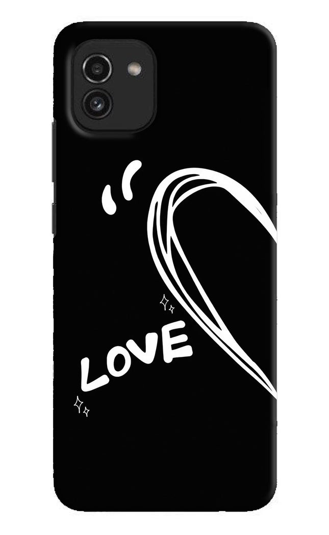 Love Line Samsung A03 Hard Case Back Cover by Casekaro
