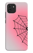 Pink Web Samsung A03 Hard Case Back Cover by Casekaro