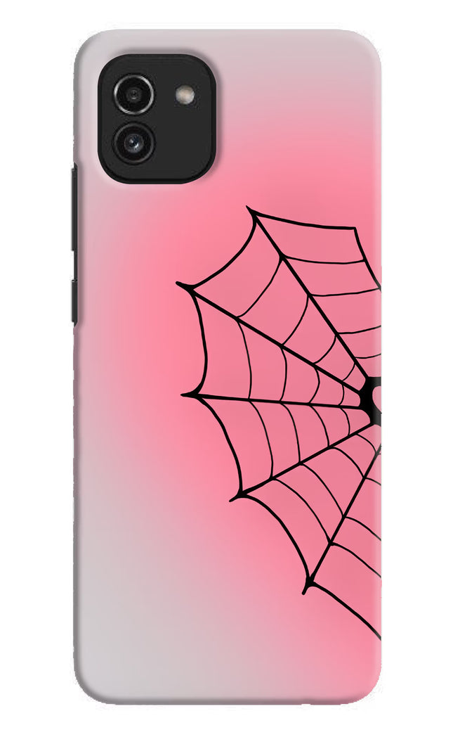 Pink Web Samsung A03 Hard Case Back Cover by Casekaro