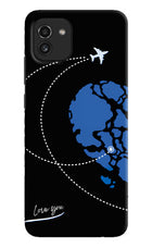 Love Orbit Samsung A03 Hard Case Back Cover by Casekaro
