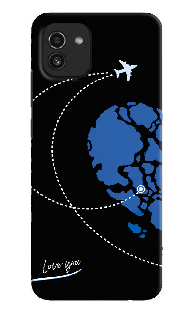 Love Orbit Samsung A03 Hard Case Back Cover by Casekaro