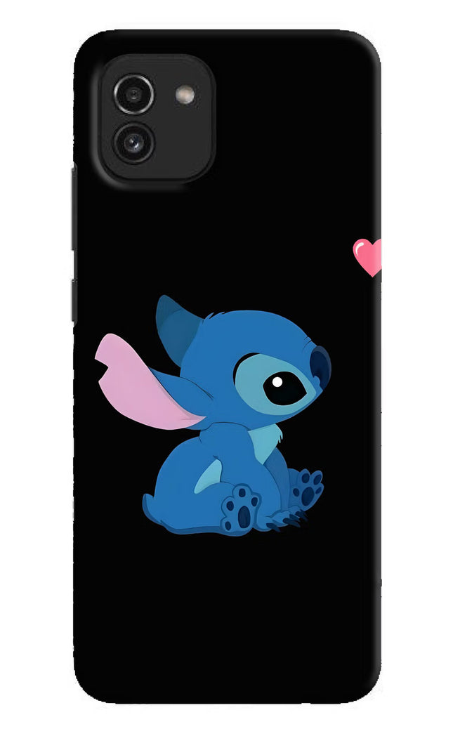 Stitch Crush Samsung A03 Hard Case Back Cover by Casekaro