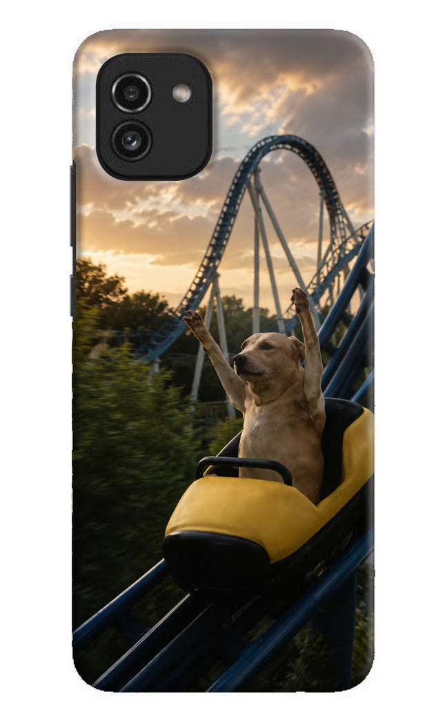 Rollercoaster Dog Samsung A03 Hard Case Back Cover by Casekaro