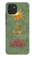 Om & Lotus Samsung A03 Back Cover