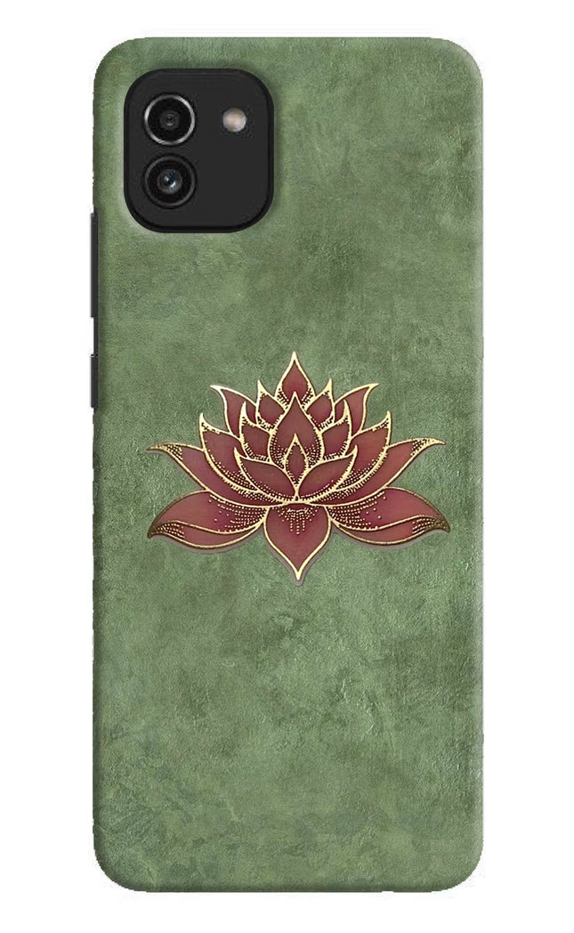 Lotus Grace Samsung A03 Hard Case Back Cover by Casekaro