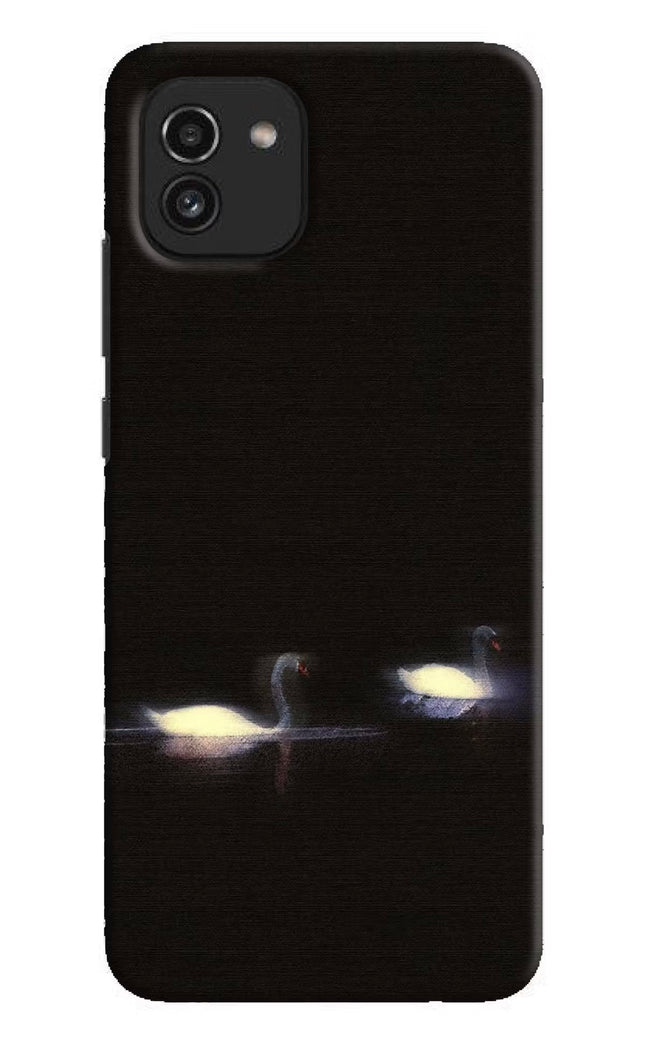 Silent Swans Samsung A03 Hard Case Back Cover by Casekaro