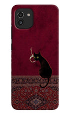 Midnight Cat Samsung A03 Back Cover