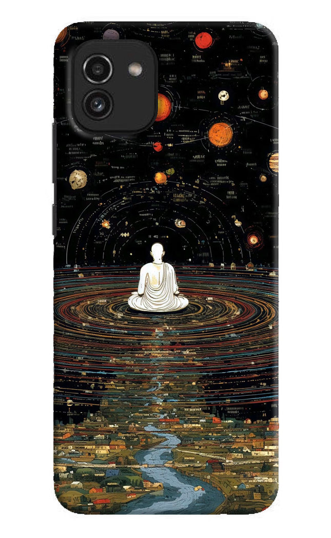 Space Monk Samsung A03 Hard Case Back Cover by Casekaro