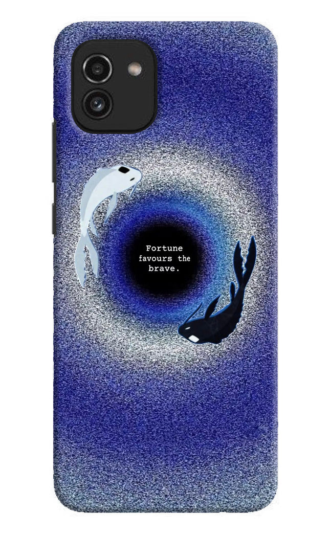 Dark Koi Samsung A03 Hard Case Back Cover by Casekaro