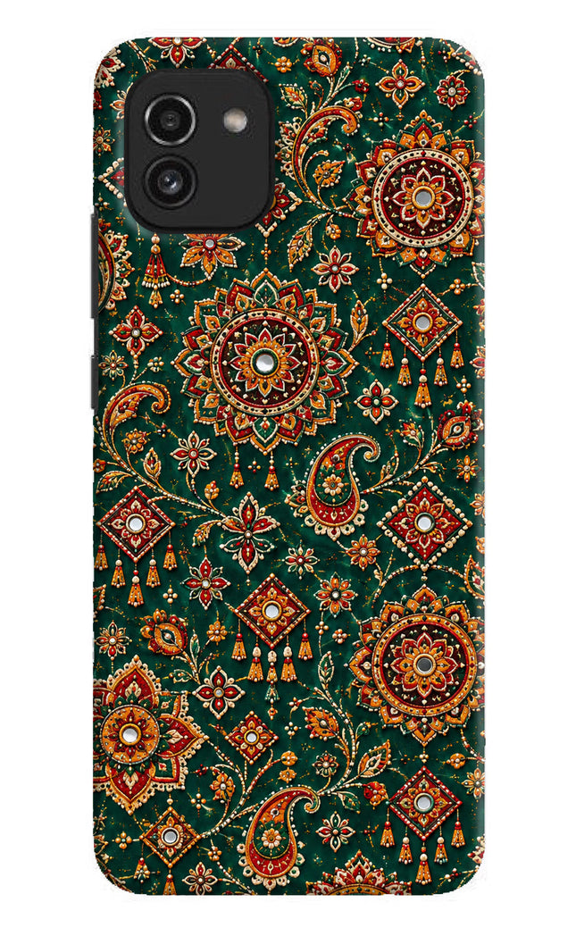 Green Pataka Samsung A03 Hard Case Back Cover by Casekaro