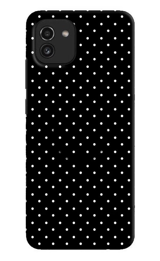 White Dots Samsung A03 Pop Case by Casekaro