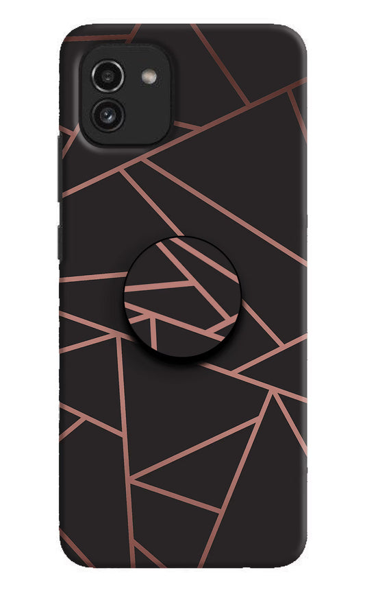 Geometric Pattern Samsung A03 Pop Case by Casekaro