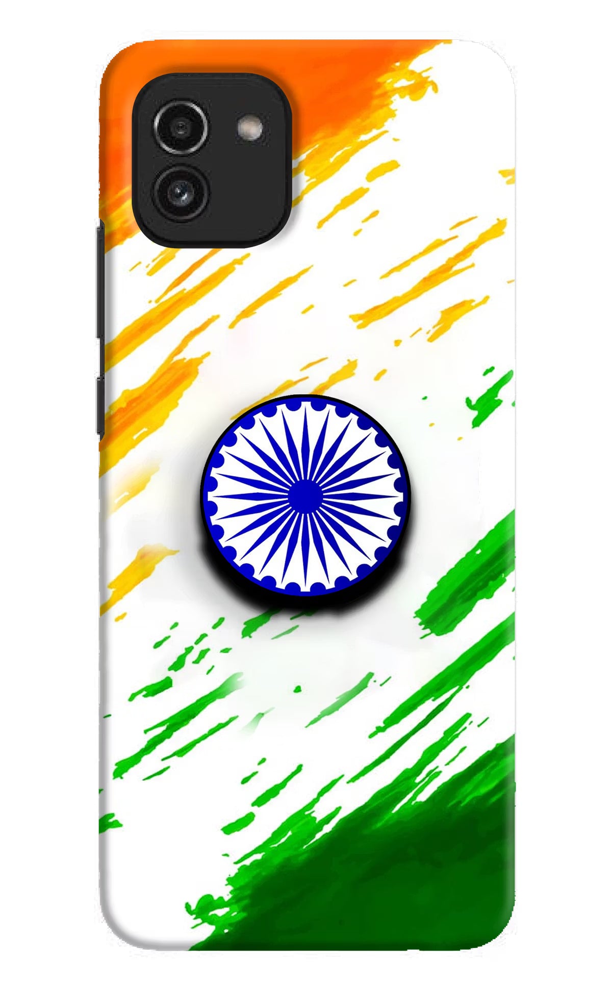 Indian Flag Ashoka Chakra Samsung A03 Pop Case by Casekaro