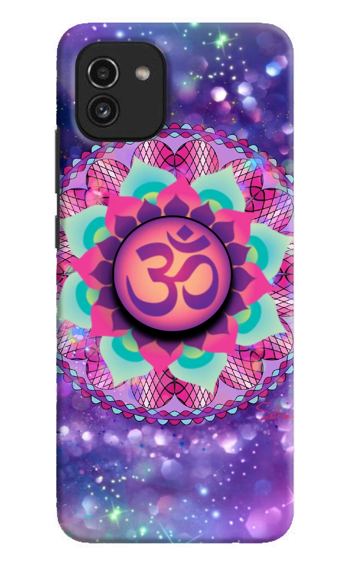Om Purple Samsung A03 Pop Case by Casekaro