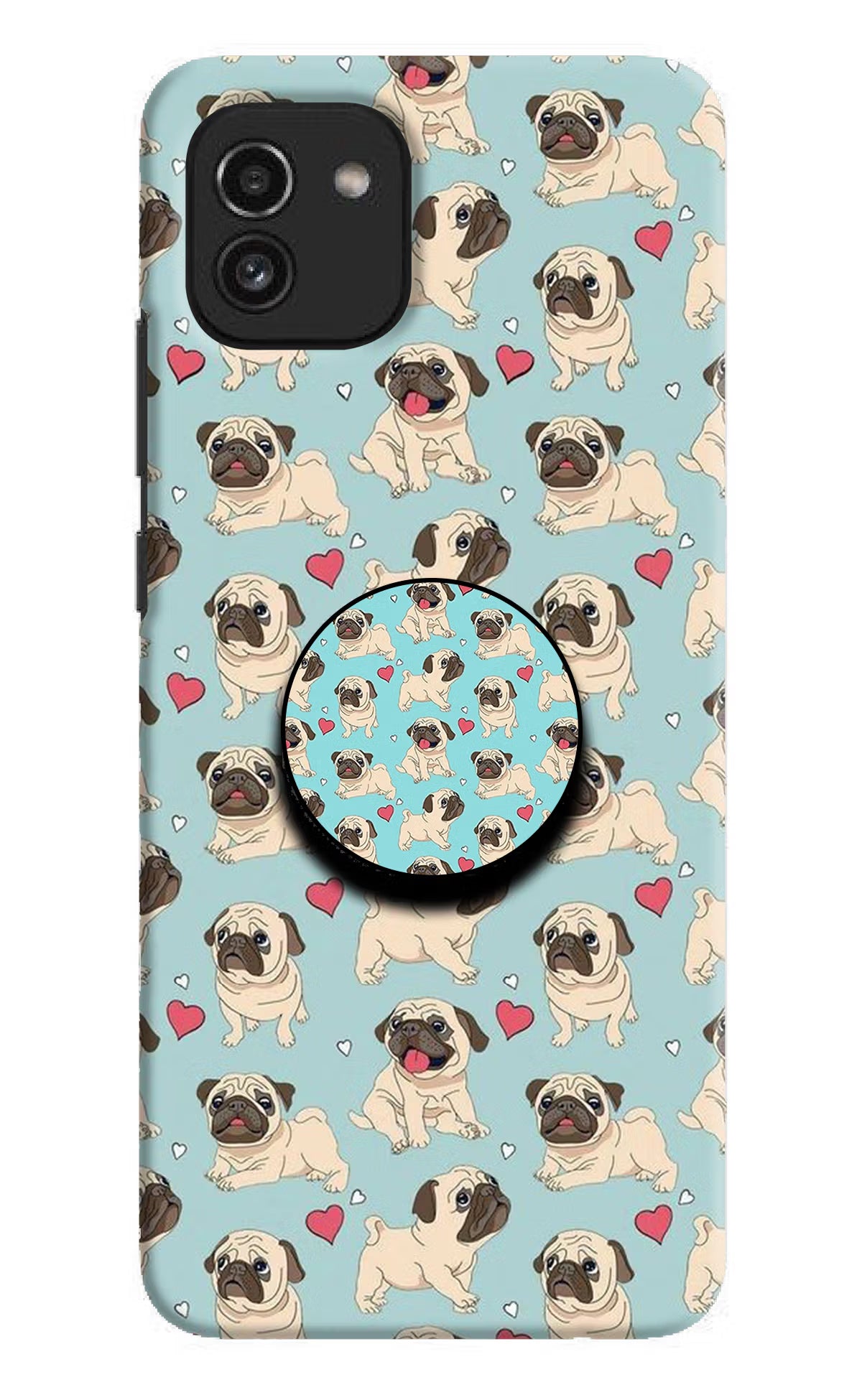Pug Dog Samsung A03 Pop Case by Casekaro