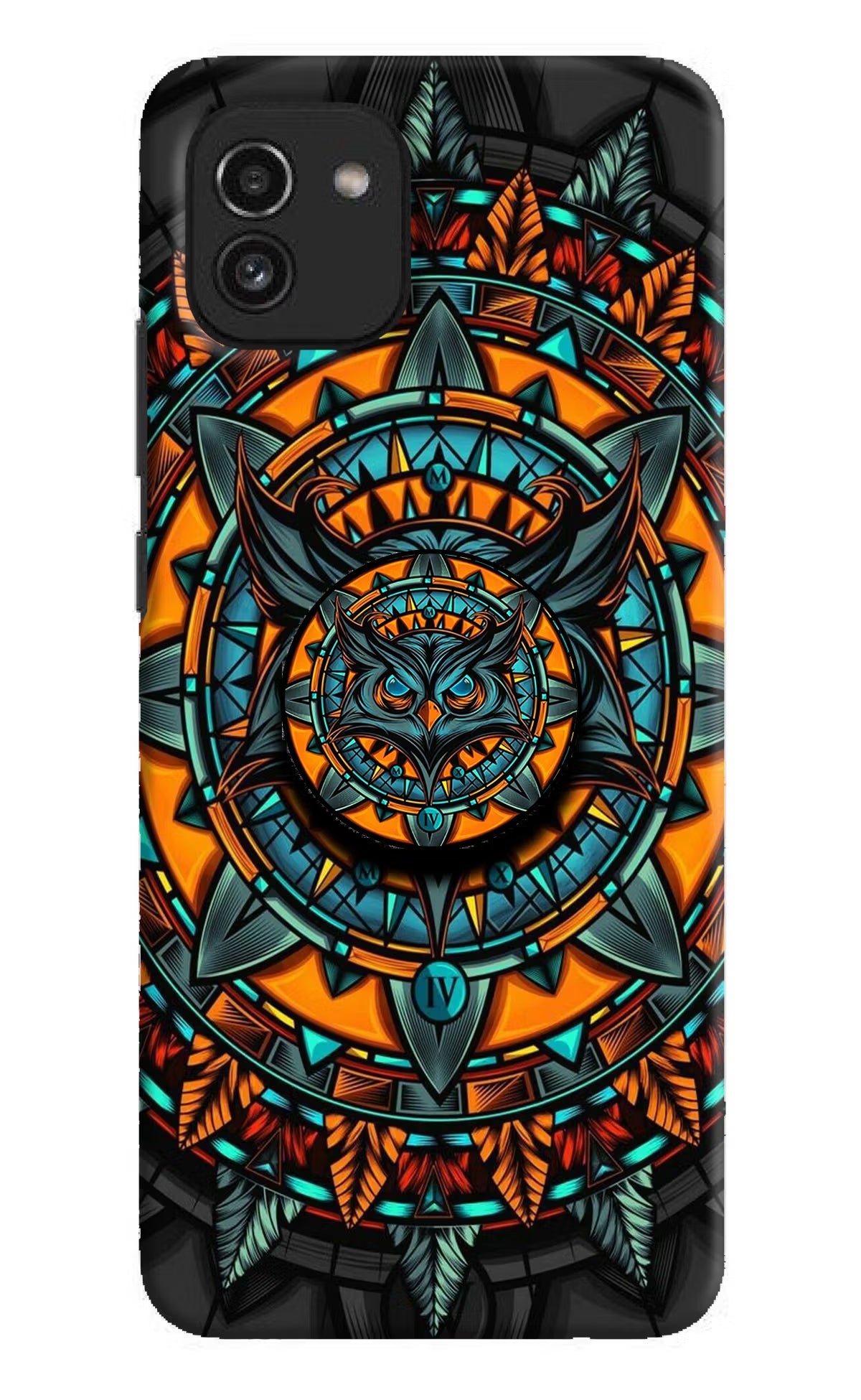 Angry Owl Samsung A03 Pop Case by Casekaro