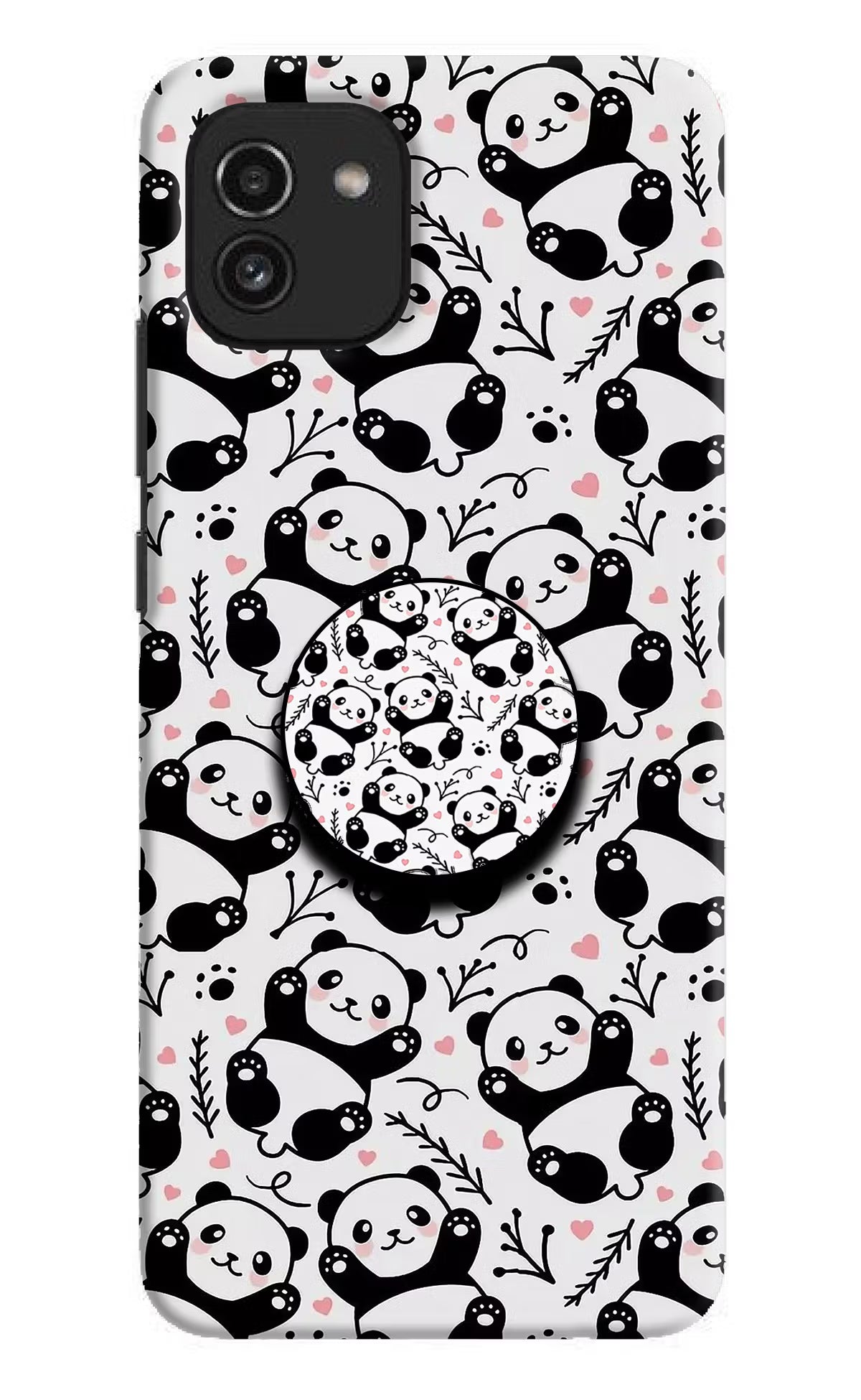 Cute Panda Samsung A03 Pop Case by Casekaro