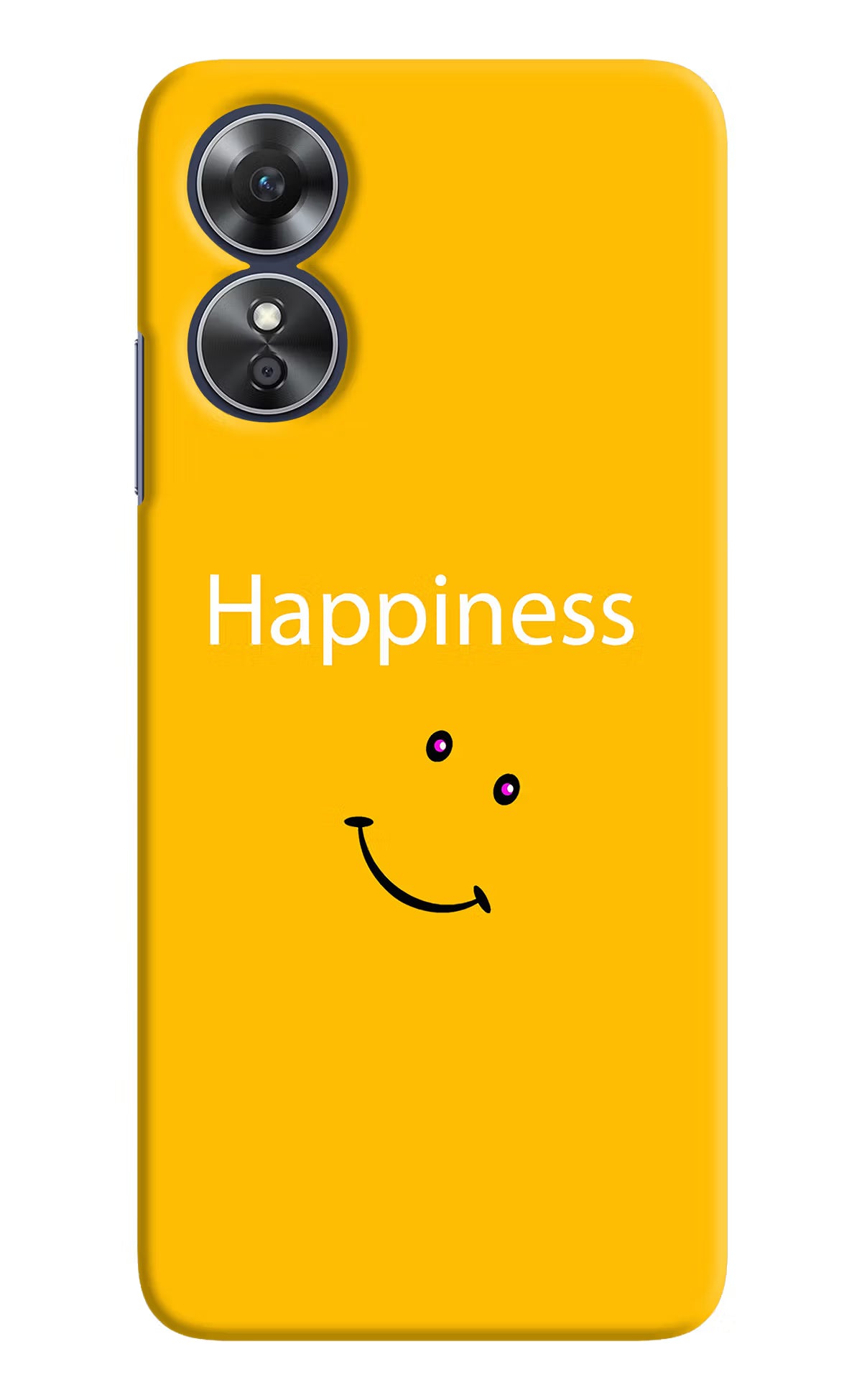 Happiness With Smiley Oppo A17 Hard Case Back Cover by Casekaro