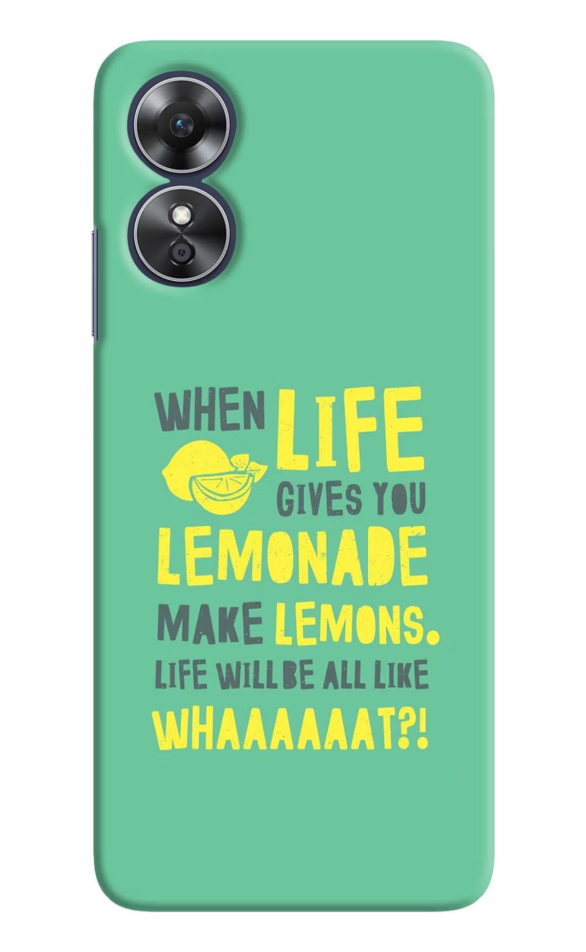 Quote Oppo A17 Hard Case Back Cover by Casekaro